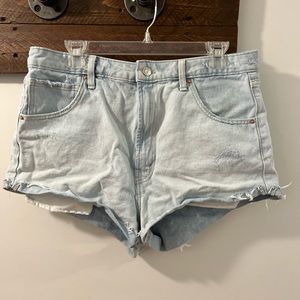 Women’s distressed jean shorts
